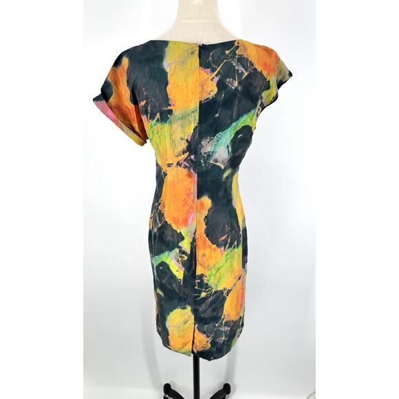 Mint By Jodi Arnold Dress Asymmetrical Art To Wear Silk Size 4 Cocktail Party - Picture 4 of 12